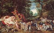 Peter Paul Rubens, Nymphen Satyrn und Hunde